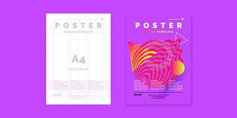 Poster - Poster template for business and cover modern journal. Abstract geometric background, modern design.