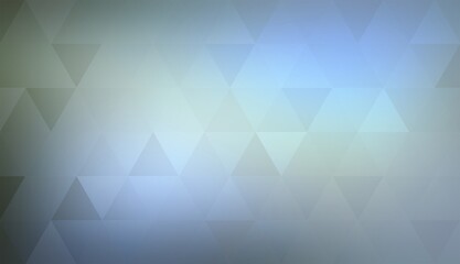 Wall Mural - Triangles macro geometric pattern form blue iridescent mosaic background.