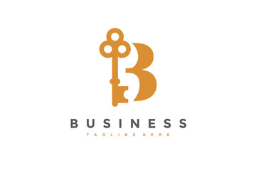 classic letter B lock logo