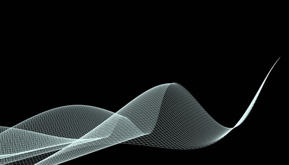 Poster - Abstract 3d mesh wave background. Futuristic technology style. Elegant background for business presentations.