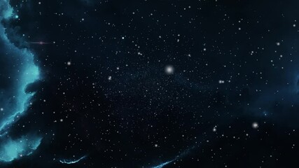 Wall Mural - nebulae clouds moving in the star-studded universe.