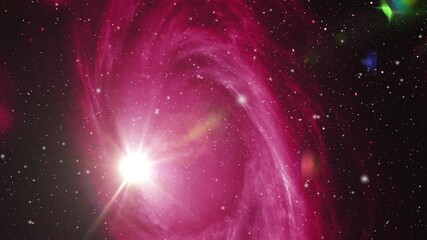 Wall Mural - The bright light inside the nebula cloud was red