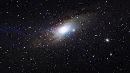 Wall Mural - a galaxy that shines brightly in the universe.