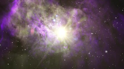 Wall Mural - nebula clouds that move closer and form in the universe