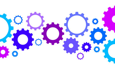 Poster - Illustration gear set. Gear set for banner and header. Vector illustration