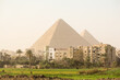 Residential buildings of Cairo threatening the pyramids of Giza