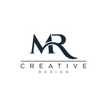 Initials Letter MR Or RM Logo Designs Vector