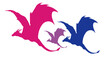 silhouette of  dragons bisexual