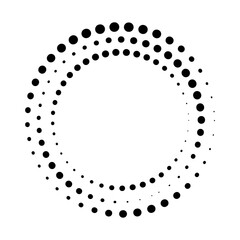 Poster - circles dots halftone. Wave effect. Abstract retro vector texture. Stock image. EPS 10.