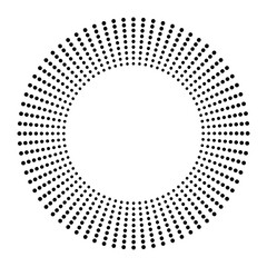 Poster - Vector line gradient halftone. Modern circles dots halftone. Wave effect. Round shape. Stock image. EPS 10.