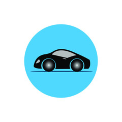 Aufkleber - car in flat trendy style, isolated. Car icon background for your website design logo, app, UI. Vector icon illustration, EPS10.
