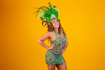 Brazilian woman at carnival, Brazilian woman dancing at carnival, enjoying carnival in rio de janairo, celebrating brazilian festival