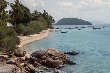 Wall Mural - Sand beach at tropical island, Thailand