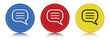 © Greyparrot - Comment icon flat round button set illustration