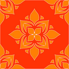 Poster - Vector ornament paisley Bandana Print, silk neck scarf or kerchief square pattern design style for print on fabric.