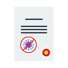 Sticker - No Coronavirus Certificate Icon