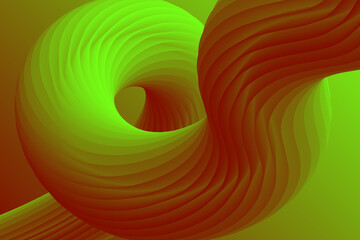 Poster - abstract background with green 3d fluid