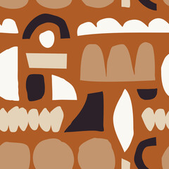 Poster - abstract geometric shapes seamless pattern