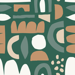 Poster - abstract geometric shapes seamless pattern