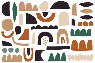 Poster - abstract geometric organic shapes collection
