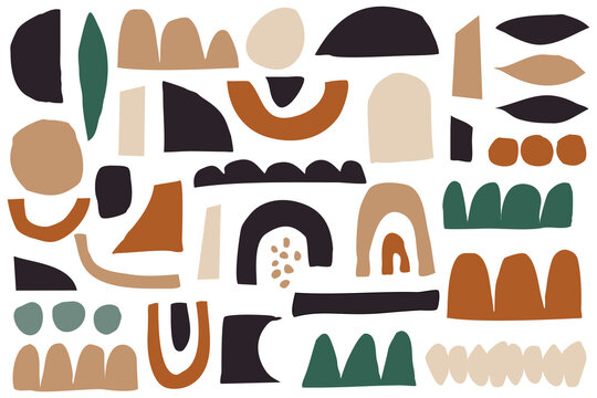 Wall Mural -  - abstract geometric organic shapes collection