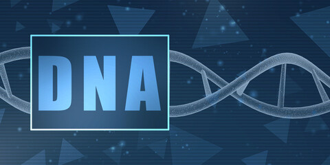 Poster - 3d render of dna structure, abstract background

