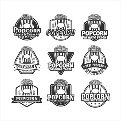 Poster - Popcorn design vector logo collection