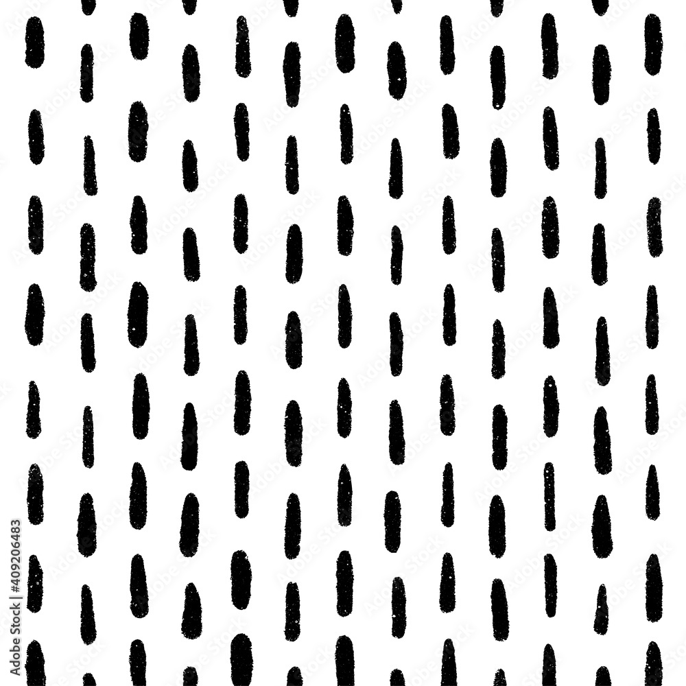 北欧風のシンプルでおしゃれな手描きの線のベクターイラスト背景 きれいに整列したモノトーンの破線 Wall Mural Spica