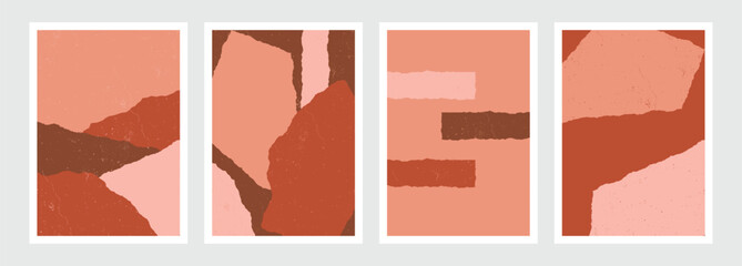 Poster - abstract paper collage art prints collection