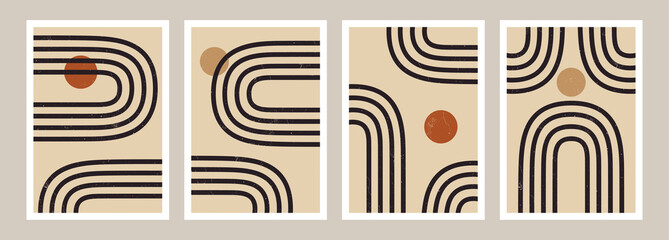 Poster - abstract geometric art prints collection