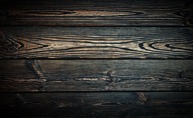 Wall Mural - Old brown wooden background.