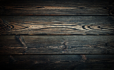 Sticker - Old brown wooden background.