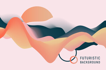 Poster - Colorful abstract background. Dynamic effect. Futuristic technology style. Motion vector illustration.