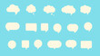© Yarkee - Vector Perfect Paper Style Speech Bubbles. Blank Isolated Paper Stickers