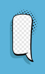 Poster - pop art speech bubble without text and transparent background. cartoon style vector collection of fr
