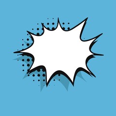 Poster - pop art speech bubble without text. cartoon style vector collection of frames. comic illustration on