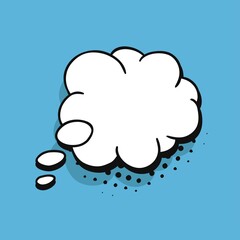 Poster - pop art speech bubble without text. cartoon style vector collection of frames. comic illustration on