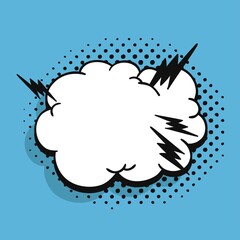 Poster - pop art speech bubble without text. cartoon style vector collection of frames. comic illustration on