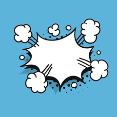 Poster - pop art speech bubble without text. cartoon style vector collection of frames. comic illustration on