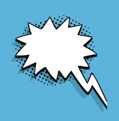 Poster - pop art speech bubble without text. cartoon style vector collection of frames. comic illustration on