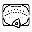 ouija board for communicating with spirits line icon vector illustration