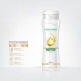 Fototapeta Dinusie - Packaging products Hair Care design, shampoo bottle templates on White background