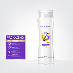 Packaging products Hair Care design, shampoo bottle templates on White background