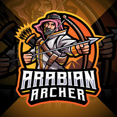 Wall Mural - Arabian archer esport mascot logo design