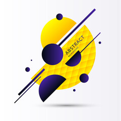 Poster - Modern background with abstract elements and dynamic shapes. Vector illustration.