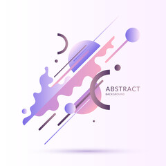 Poster - Modern backgrounds with abstract elements and dynamic shapes. Compositions of colored spots. Vector illustration.