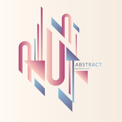 Poster - Retro background with abstract elements and dynamic shapes. Vector illustration.