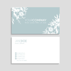 Wall Mural - visiting card or business card set. Flyer template design.