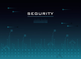 Sticker - Cyber security circuit vector design