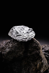 Sticker - platinum nugget in excavation mine, gemstone, mining concept